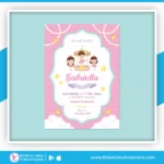 Ballerina Girl Birthday Invitation Card